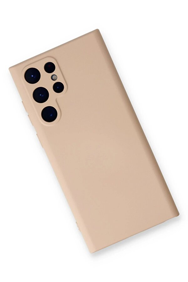Samsung Galaxy S22 Ultra Kılıf Nano İçi̇ Kadi̇fe Si̇li̇kon - Pudra - Dropx5729-4580