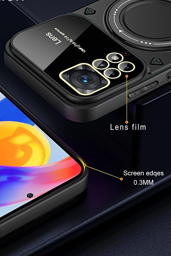 Xi̇aomi̇ Redmi̇ Note 12 Pro 4G Kılıf Joy Lens Standlı Kapak - Mor - Dropx9611-6990
