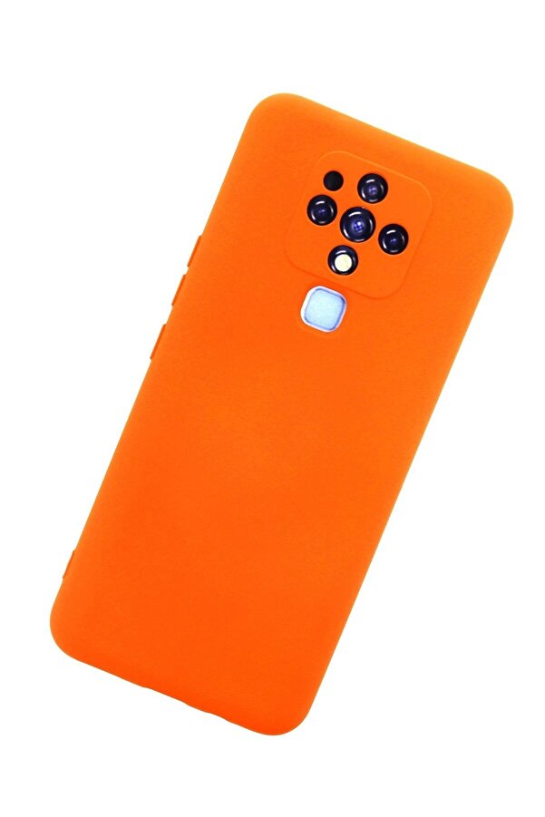 Tecno Camon 16 Kılıf Nano İçi̇ Kadi̇fe Si̇li̇kon - Turuncu - Dropx3542-4925