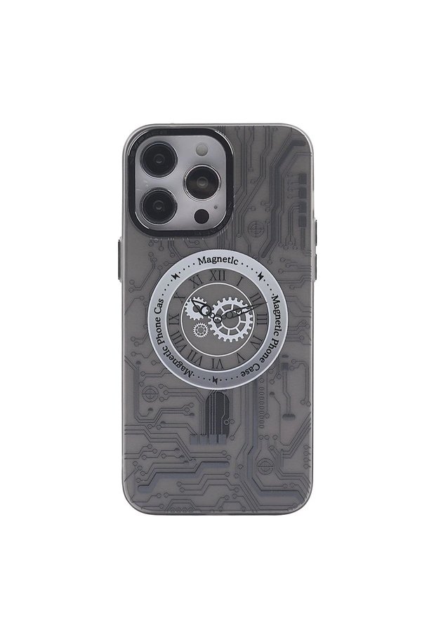 İphone 14 Pro Kılıf Apollo Magneti̇csafe Desenli̇ Kapak - Apollo Si̇yah - 1 - Dropx3099-7009