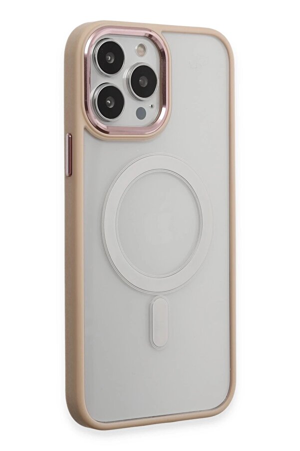 İphone 15 Pro Max Kılıf Room Magneti̇csafe Si̇li̇kon - Pudra - Dropx6308-7562