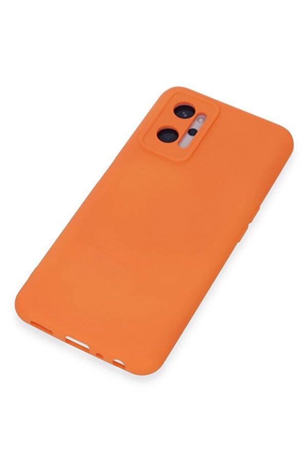 Realme 9İ 4G Kılıf Nano İçi̇ Kadi̇fe Si̇li̇kon - Turuncu - Dropx8701-9256