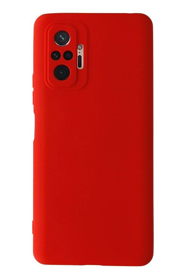 Xi̇aomi̇ Redmi̇ Note 10 Pro Kılıf Nano İçi̇ Kadi̇fe Si̇li̇kon - Kırmızı - Dropx1220-5895