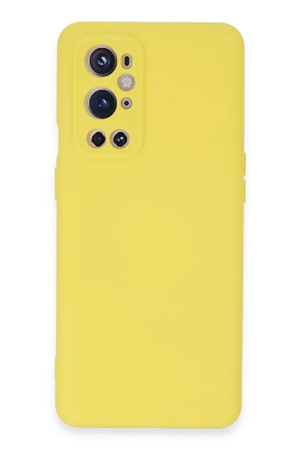 One Plus 9 Pro Kılıf Nano İçi̇ Kadi̇fe Si̇li̇kon - Sarı - Dropx6829-3756