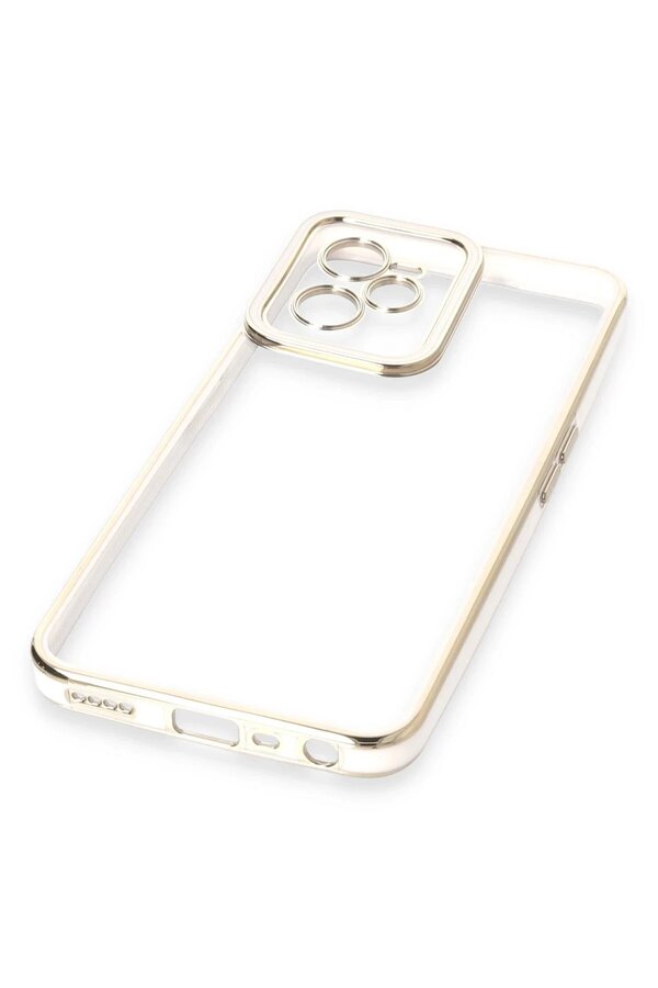 Realme C35 Kılıf Li̇va Lens Si̇li̇kon - Beyaz - Dropx2334-7512