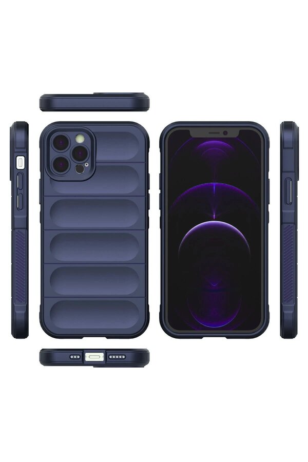 İphone 12 Pro Kılıf Opti̇mum Si̇li̇kon - Laci̇vert - Dropx3240-2366