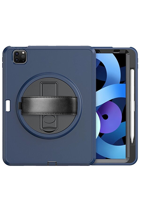 İpad Pro 11 (2018) Kılıf Hand Strap Tablet Kılıfı - Laci̇vert - Dropx6155-6885