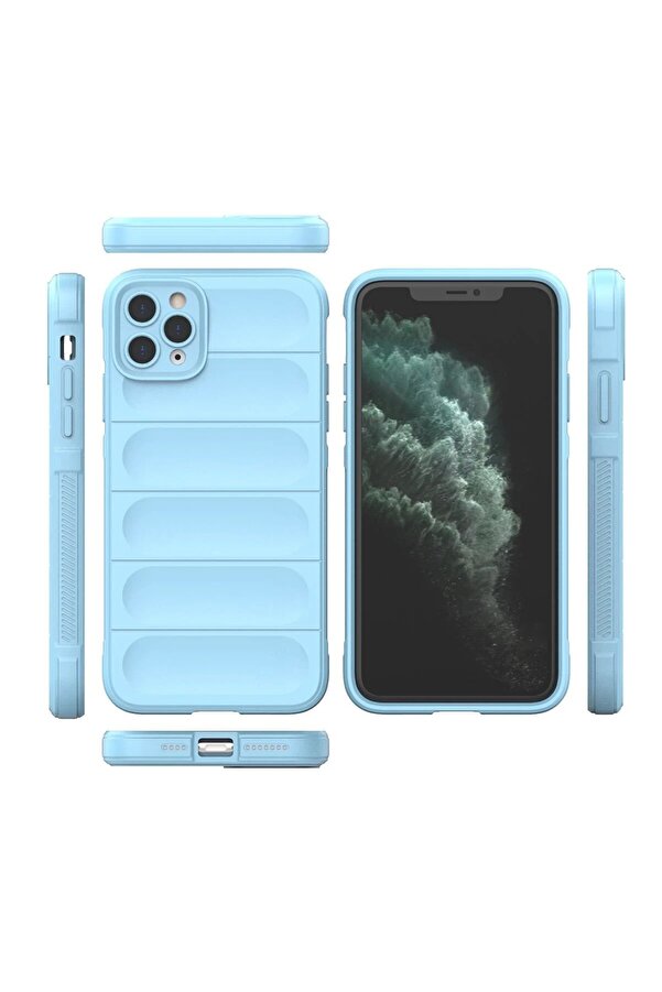 İphone 11 Pro Kılıf Opti̇mum Si̇li̇kon - Sky Blue - Dropx1844-4241