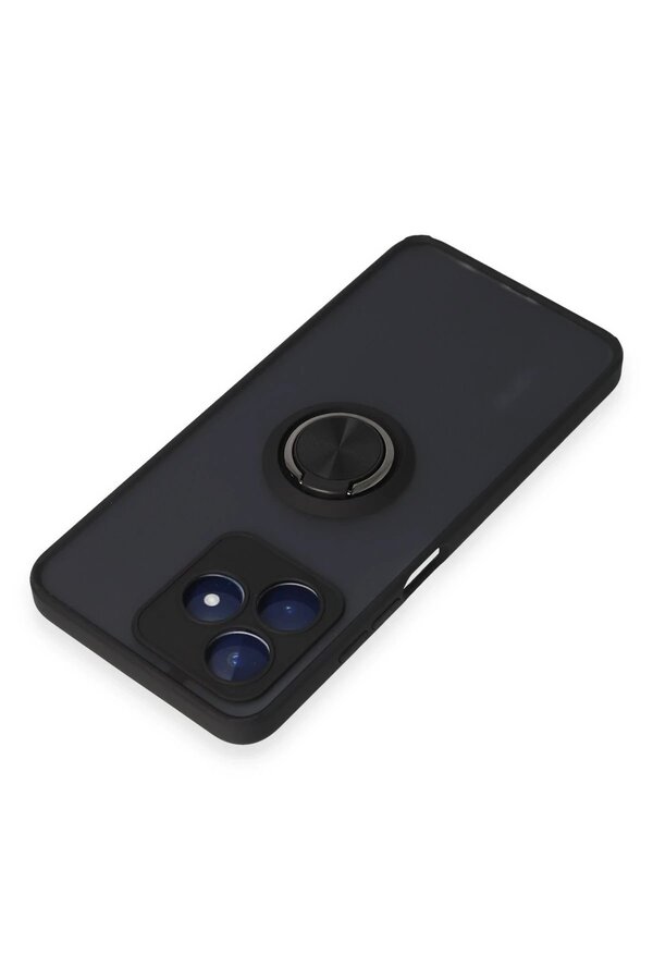 Realme C53 Kılıf Montreal Yüzüklü Si̇li̇kon Kapak - Si̇yah - Dropx9909-2749