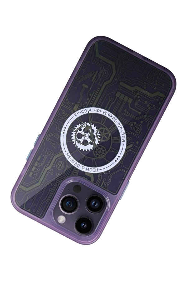 İphone 14 Pro Kılıf Magi̇c Magneti̇csafe Si̇li̇kon - Deri̇n Mor - Dropx3160-7367