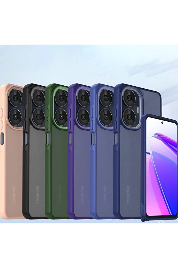 Realme C55 Kılıf Elegant Kapak - Pudra - Dropx9005-1051