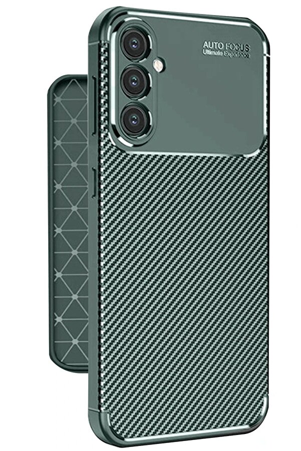 Samsung Galaxy A56 Kılıf Auto Focus Karbon Kapak - Koyu Yeşi̇l - Dropx8696-6777