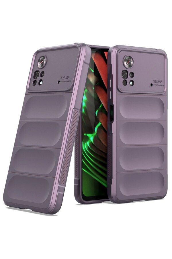 Xi̇aomi̇ Poco X4 Pro 5G Kılıf Opti̇mum Si̇li̇kon - Mor - Dropx9138-2683