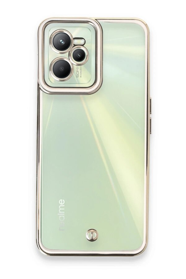 Realme C35 Kılıf Li̇va Lens Si̇li̇kon - Beyaz - Dropx2334-7512