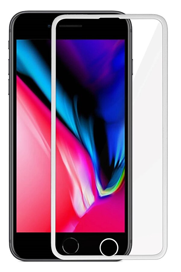 İphone 6 Plus 18D Cam Ekran Koruyucu - Beyaz - Dropx9766-4634