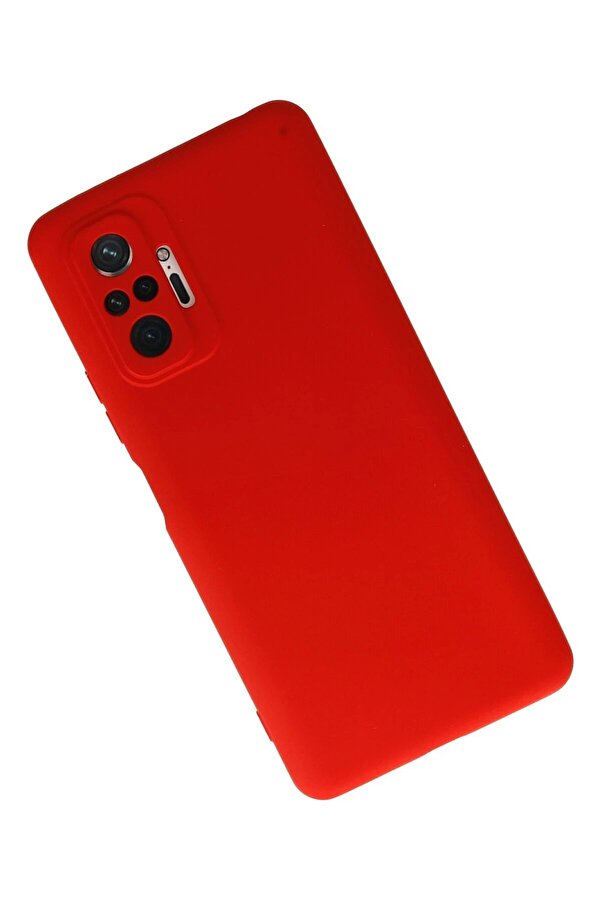 Xi̇aomi̇ Redmi̇ Note 10 Pro Kılıf Nano İçi̇ Kadi̇fe Si̇li̇kon - Kırmızı - Dropx1220-5895