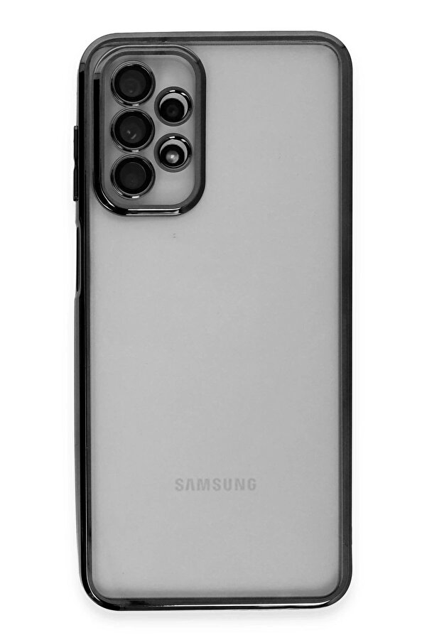 Samsung Galaxy A23 4G Kılıf Lensli̇ Si̇li̇kon - Si̇yah - Dropx3361-3455