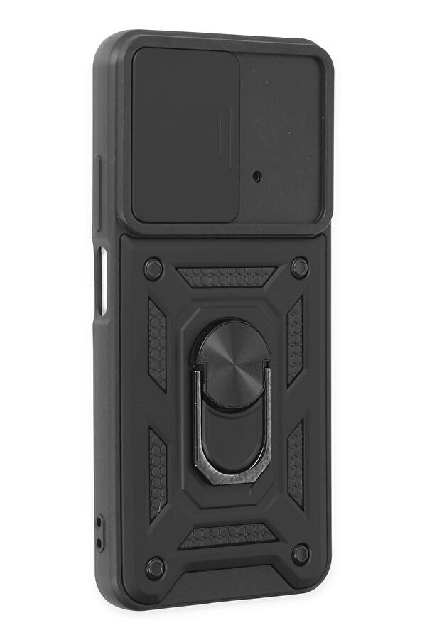 Xi̇aomi̇ Poco M4 Pro 4G Kılıf Pars Lens Yüzüklü Si̇li̇kon - Si̇yah - Dropx1021-3592
