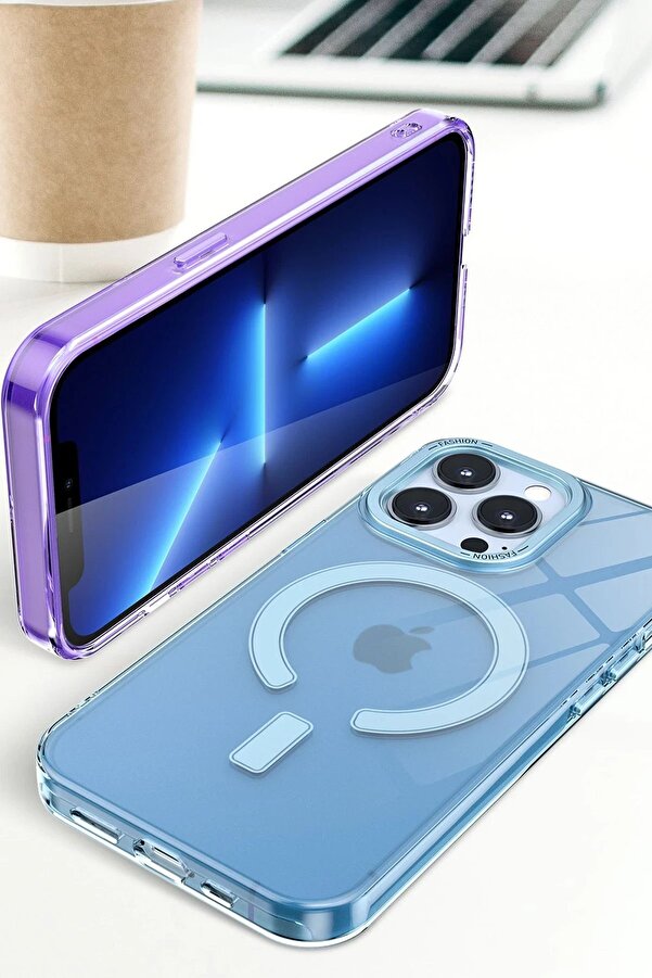 İphone 13 Pro Max Kılıf Troy Magsafe Kapak - Mor - Dropx9361-5328