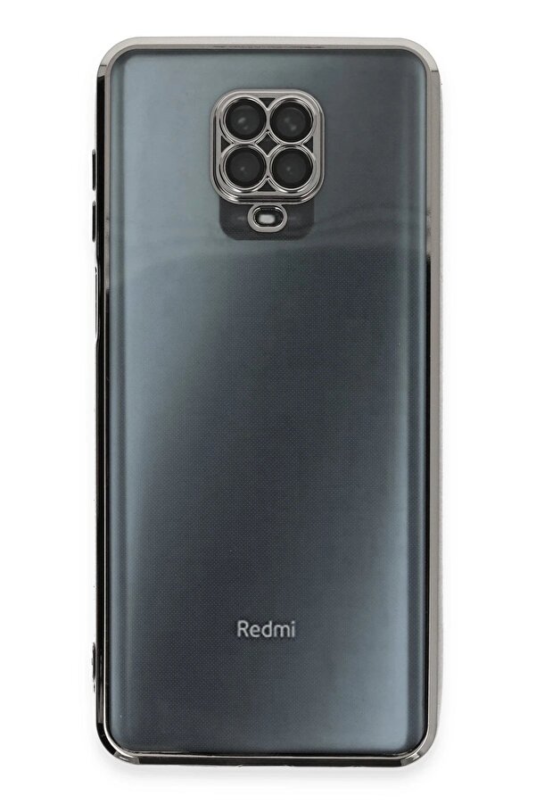 Xi̇aomi̇ Redmi̇ Note 9 Pro Kılıf Lensli̇ Si̇li̇kon - Gümüş - Dropx9202-9640