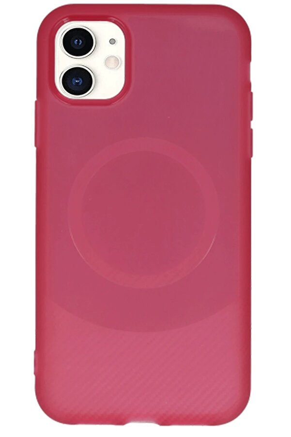 İphone 11 Kılıf Maya Karbon Kapak - Bordo - Dropx1328-1903
