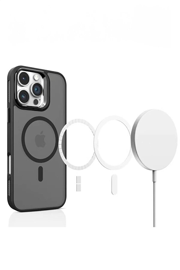 İphone 16 Plus Flet Lens Magsafe Kapak - Deri̇n Mor - Dropx2140-3114