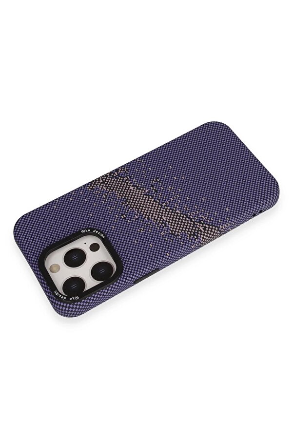 İphone 15 Pro Basel Kapak - Deri̇n Mor - Dropx2449-7250