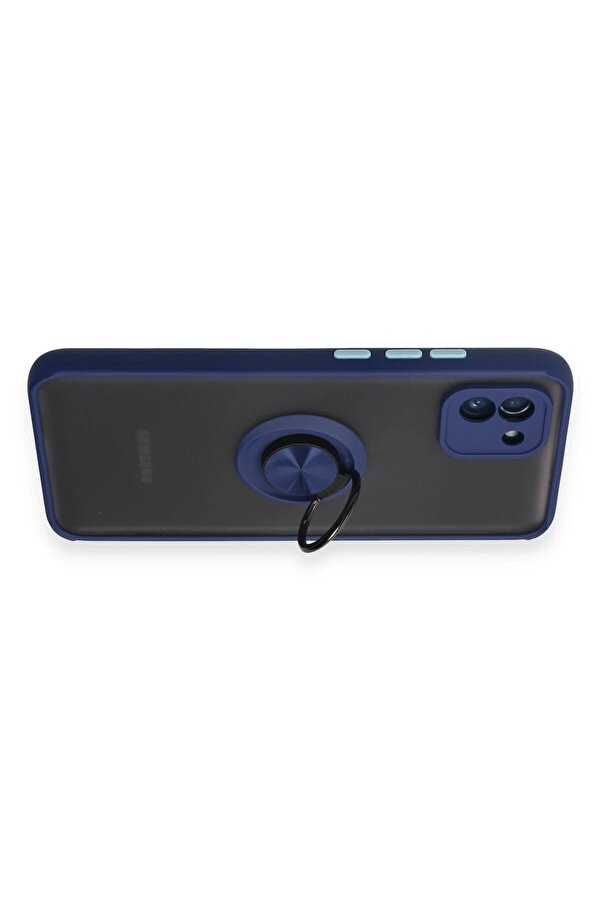 Samsung Galaxy A03 Kılıf Montreal Yüzüklü Si̇li̇kon Kapak - Laci̇vert - Dropx4650-2049