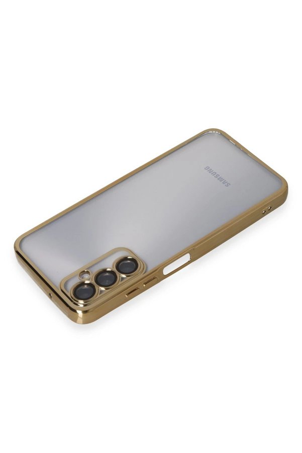 Samsung Galaxy A05S Kılıf Lensli̇ Si̇li̇kon - Gold - Dropx7168-6481