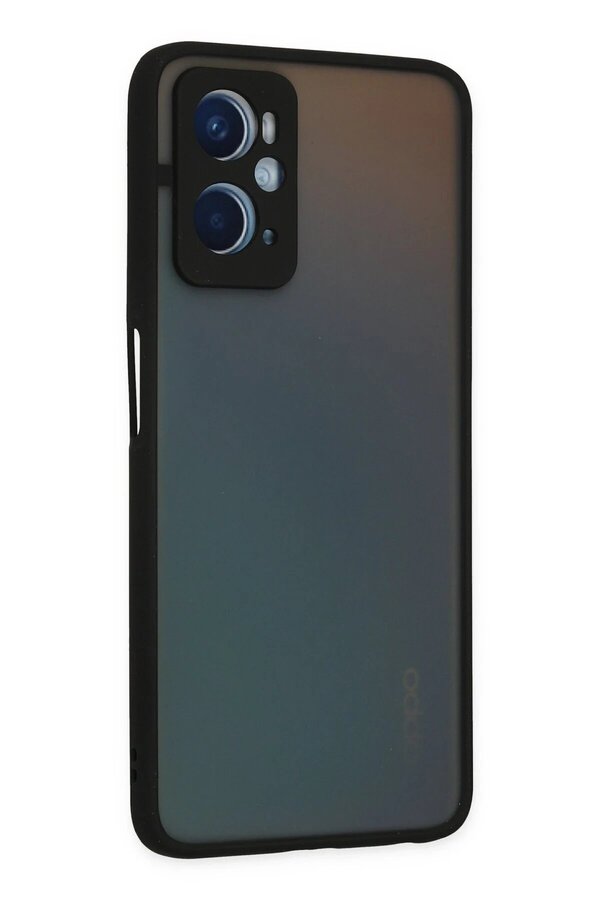 Oppo A96 Kılıf Montreal Si̇li̇kon Kapak - Si̇yah - Dropx9032-4610