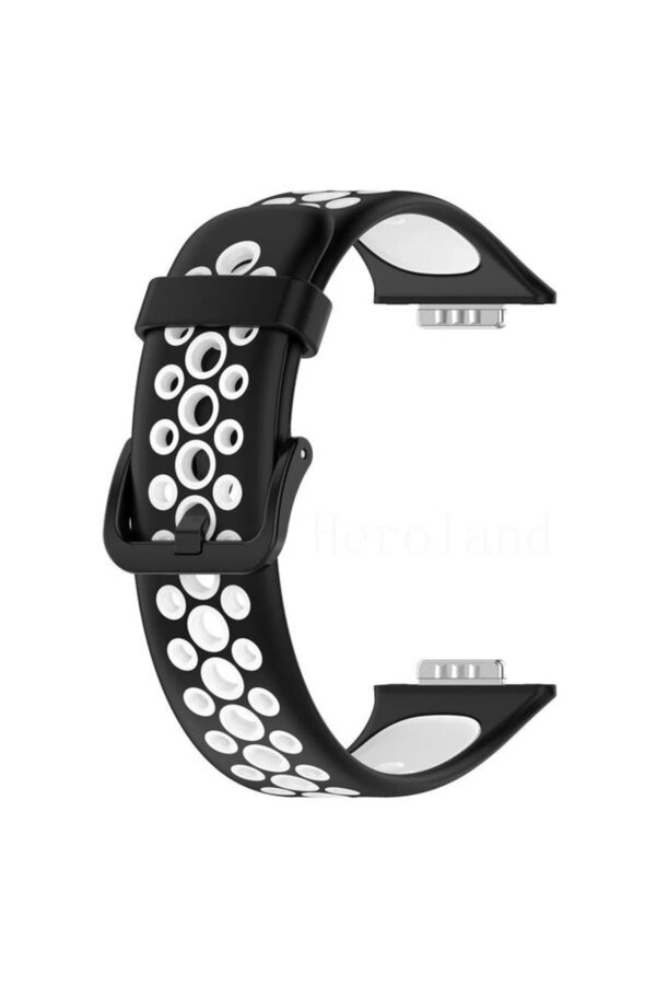 Huawei̇ Watch Fi̇t 2 Spor Deli̇kli̇ Kordon - Si̇yah-Beyaz - Dropx1162-1852