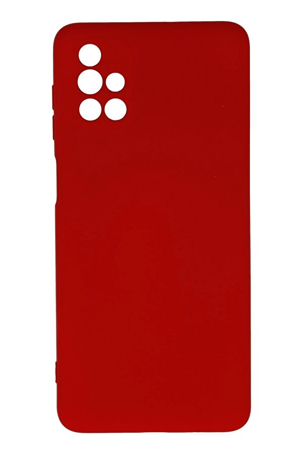 Samsung Galaxy M51 Kılıf Nano İçi̇ Kadi̇fe Si̇li̇kon - Kırmızı - Dropx8048-5953