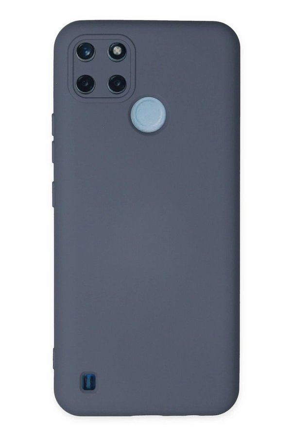 CepteToptan Realme C25Y Kılıf Nano içi Kadife Silikon - Gri - DROPX6299-6947
