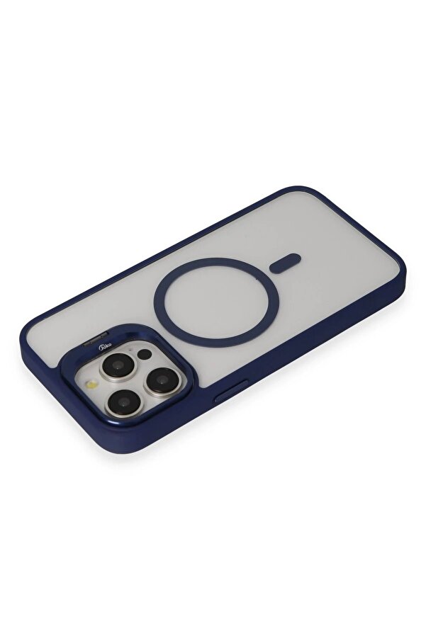 İphone 15 Pro Kılıf Roblox Lens Magsafe Standlı Kapak - Laci̇vert - Dropx8648-8458