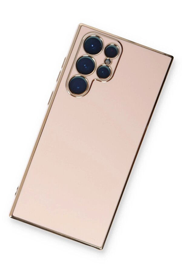 Samsung Galaxy S22 Ultra Kılıf Volet Si̇li̇kon - Pembe - Dropx7051-3564