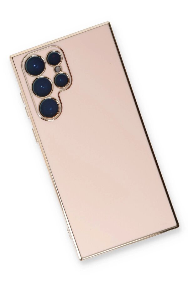 Samsung Galaxy S22 Ultra Kılıf Volet Si̇li̇kon - Pembe - Dropx7051-3564