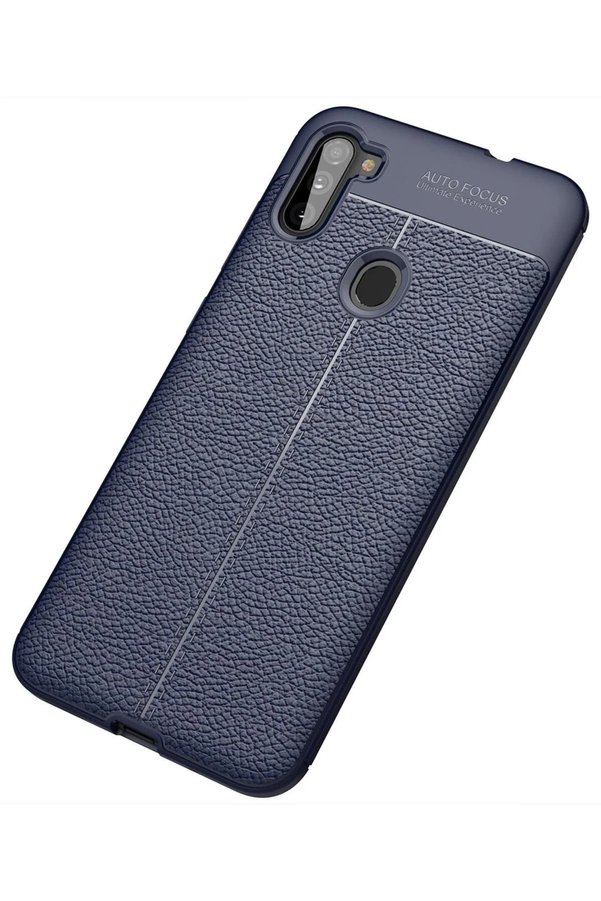 Samsung Galaxy A11 Kılıf Auto Focus Kapak - Laci̇vert - Dropx4512-1068