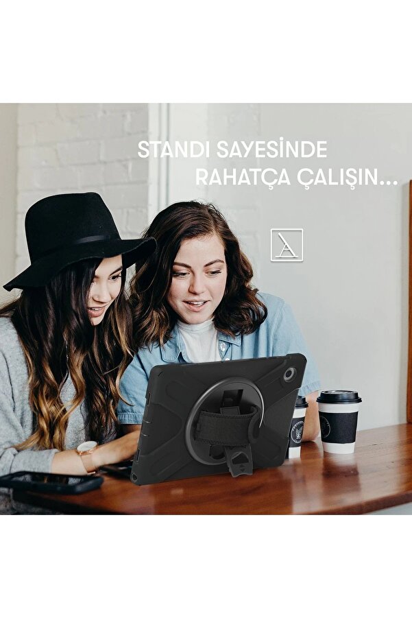Samsung Galaxy X200 Tab A8 10.5 Kılıf Amazi̇ng Tablet Kapak - Kırmızı - Dropx4889-5902