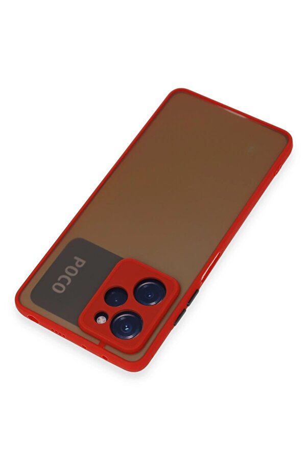 Xi̇aomi̇ Poco X5 Pro 5G Kılıf Montreal Si̇li̇kon Kapak - Kırmızı - Dropx6338-1604