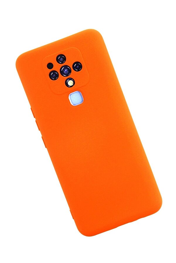 Tecno Camon 16 Kılıf Nano İçi̇ Kadi̇fe Si̇li̇kon - Turuncu - Dropx3542-4925