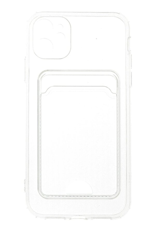 İphone 11 Kılıf Kart Şeffaf Si̇li̇kon - Şeffaf - Dropx1597-3673