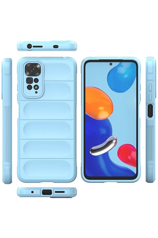 Xi̇aomi̇ Redmi̇ Note 11 Kılıf Opti̇mum Si̇li̇kon - Sky Blue - Dropx1853-8215