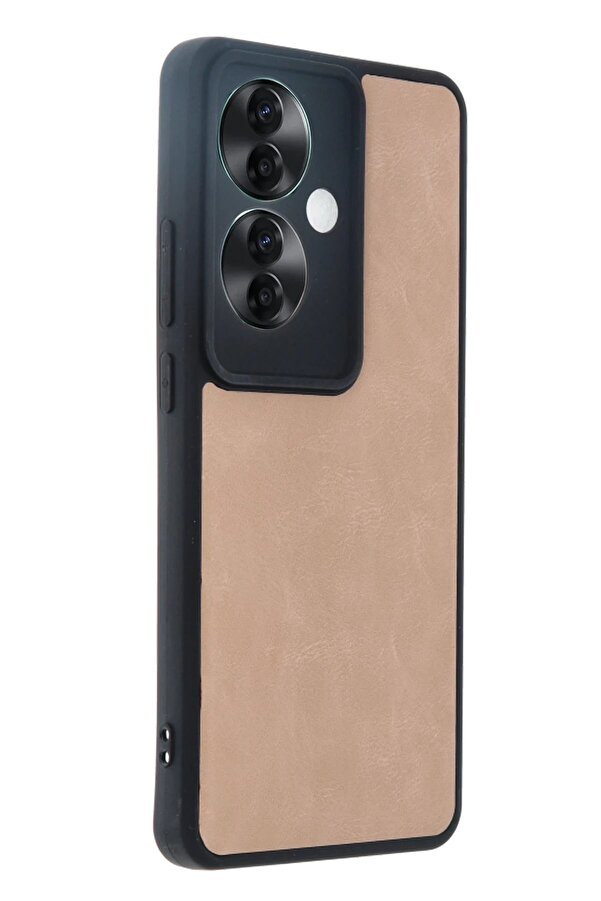 Oppo Reno 11F Kılıf Aras Deri̇ Kapak - Pudra - Dropx9105-2230