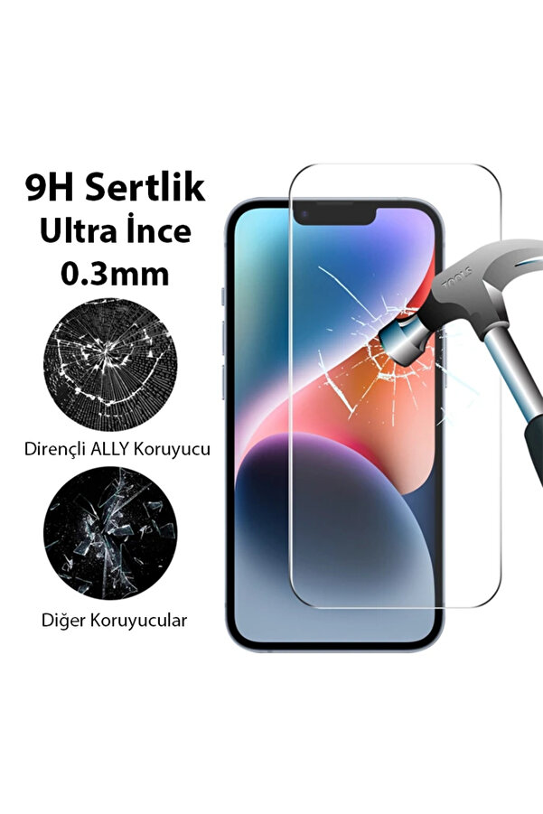 Ally İphone 15 Full Hd Tempered Kırılmaz Cam Ekran Koruyucu-(1903) - Dropx6339-7580