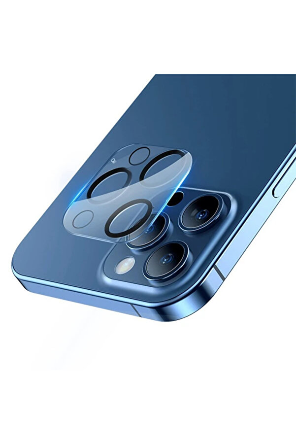 İphone 12 Pro Max 6.7 Full Tempered Kamera Lens Koruma Camı 2Set-(1903) - Dropx6842-3908