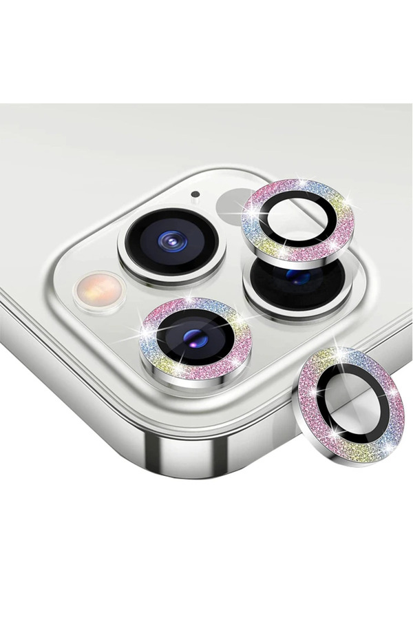 Ally İphone 12 Pro Max 3D Metal Çerçeveli̇ Kamera Lens Koruyucu-(1903) - Dropx3590-9271