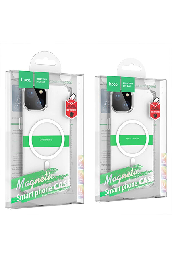 Hoco İphone 15 Plus Anti̇-Fall Darbe Önleyi̇ci̇ Ai̇rbag Manyeti̇k Magsafe Si̇li̇kon Kılı - Gms3415-3513