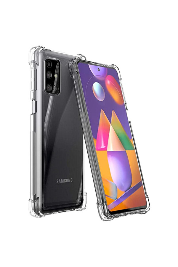 Ally Sm Galaxy M31 Anti̇-Drop Darbe Emi̇ci̇ Si̇li̇kon Kılıf Shockproof Kılıf-(190 - Dropx5020-7300