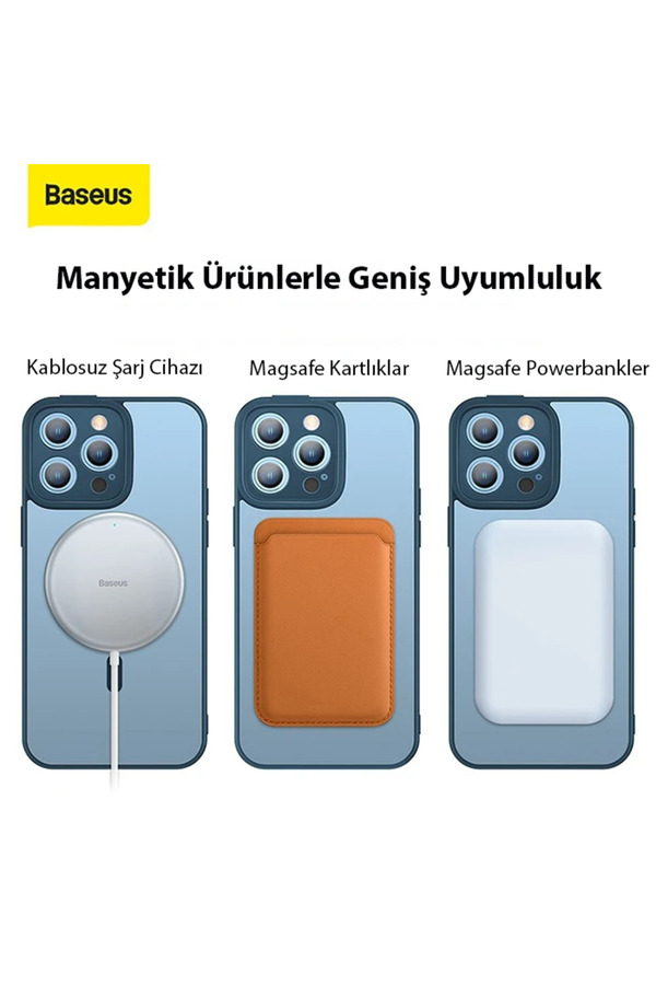 Frame Seri̇es İphone 14 Pro 6.1 Kamera Koruyuculu Magsafe Kılıf + Tempered Ekra - Dropx6598-8092