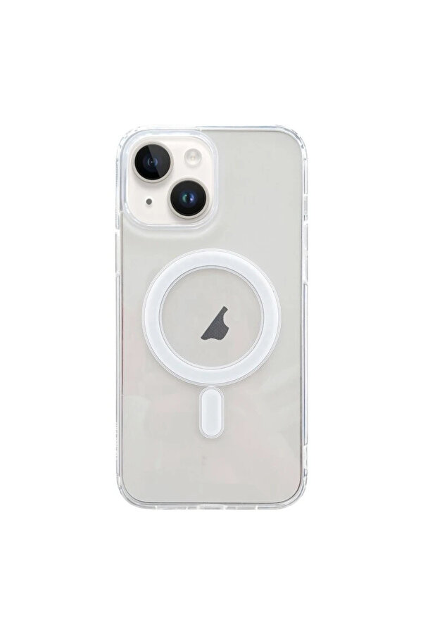 Ally İphone 15 Plus Magsafe Uyumlu Manyeti̇k Şeffaf Si̇li̇kon Kılıf-(1903) - Ogkn1393-2457